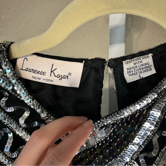 LAURENCE KAZAR Sequined Blouse - Picture 3 of 5